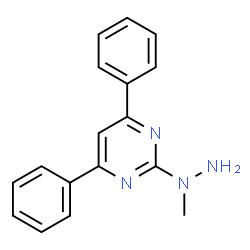 ChemSpider 2D Image | 2-(1-Methylhydrazino)-4,6-diphenylpyrimidine | C17H16N4