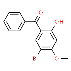 ChemSpider 2D Image | 5-Bromo-2-hydroxy-4-methoxybenzophenone | C14H11BrO3