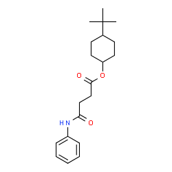 ChemSpider 2D Image | 4-(2-Methyl-2-propanyl)cyclohexyl 4-anilino-4-oxobutanoate | C20H29NO3