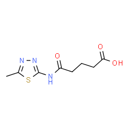 ChemSpider 2D Image | 4-[(5-methyl-1,3,4-thiadiazol-2-yl)carbamoyl]butanoic acid | C8H11N3O3S