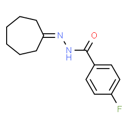 ChemSpider 2D Image | N'-Cycloheptylidene-4-fluorobenzohydrazide | C14H17FN2O