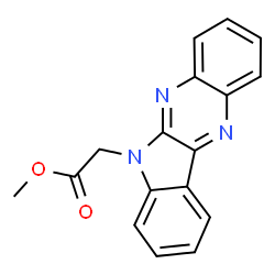 ChemSpider 2D Image | Methyl 6H-indolo[2,3-b]quinoxalin-6-ylacetate | C17H13N3O2