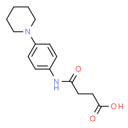 ChemSpider 2D Image | N-(4-Piperidin-1-yl-phenyl)-succinamic acid | C15H20N2O3