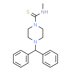 ChemSpider 2D Image | 4-(Diphenylmethyl)-N-methyl-1-piperazinecarbothioamide | C19H23N3S