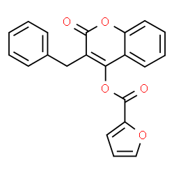 ChemSpider 2D Image | 3-Benzyl-2-oxo-2H-chromen-4-yl 2-furoate | C21H14O5