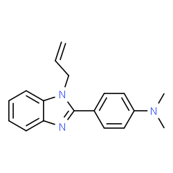 ChemSpider 2D Image | 4-(1-Allyl-1H-benzimidazol-2-yl)-N,N-dimethylaniline | C18H19N3
