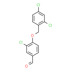 ChemSpider 2D Image | 3-Chloro-4-[(2,4-dichlorobenzyl)oxy]benzaldehyde | C14H9Cl3O2