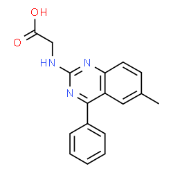 ChemSpider 2D Image | N-(6-Methyl-4-phenyl-2-quinazolinyl)glycine | C17H15N3O2