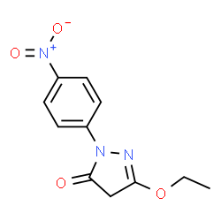 ChemSpider 2D Image | 3-Ethoxy-1-(4-nitrophenyl)-2-pyrazolin-5-one | C11H11N3O4