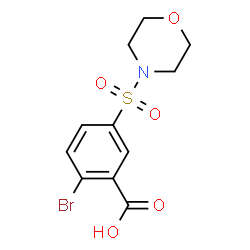 ChemSpider 2D Image | 2-Bromo-5-(4-morpholinylsulfonyl)benzoic acid | C11H12BrNO5S
