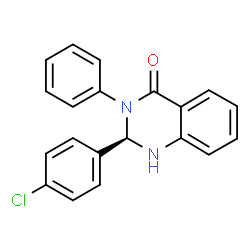 ChemSpider 2D Image | (2R)-2-(4-Chlorophenyl)-3-phenyl-2,3-dihydro-4(1H)-quinazolinone | C20H15ClN2O