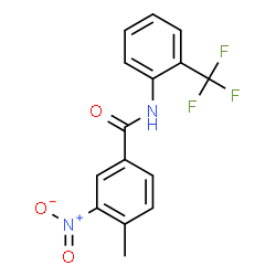 ChemSpider 2D Image | 4-Methyl-3-nitro-N-[2-(trifluoromethyl)phenyl]benzamide | C15H11F3N2O3