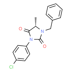 ChemSpider 2D Image | (5S)-1-Benzyl-3-(4-chlorophenyl)-5-methyl-2,4-imidazolidinedione | C17H15ClN2O2