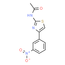 ChemSpider 2D Image | N-[4-(3-Nitrophenyl)-2-thiazolyl]acetamide | C11H9N3O3S