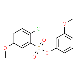 ChemSpider 2D Image | 3-Methoxyphenyl 2-chloro-5-methoxybenzenesulfonate | C14H13ClO5S