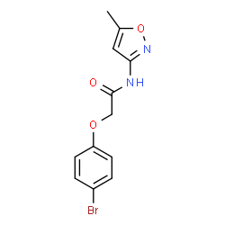 ChemSpider 2D Image | 2-(4-Bromophenoxy)-N-(5-methyl-1,2-oxazol-3-yl)acetamide | C12H11BrN2O3