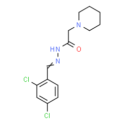 ChemSpider 2D Image | N'-(2,4-Dichlorobenzylidene)-2-(1-piperidinyl)acetohydrazide | C14H17Cl2N3O