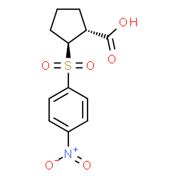 ChemSpider 2D Image | (1R,2S)-2-[(4-Nitrophenyl)sulfonyl]cyclopentanecarboxylic acid | C12H13NO6S