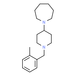 ChemSpider 2D Image | 1-[1-(2-Methylbenzyl)-4-piperidinyl]azepane | C19H30N2