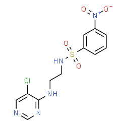 ChemSpider 2D Image | N-{2-[(5-Chloro-4-pyrimidinyl)amino]ethyl}-3-nitrobenzenesulfonamide | C12H12ClN5O4S