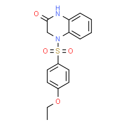 ChemSpider 2D Image | 4-[(4-Ethoxyphenyl)sulfonyl]-3,4-dihydro-2(1H)-quinoxalinone | C16H16N2O4S