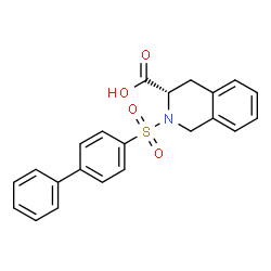 ChemSpider 2D Image | (3S)-2-(4-Biphenylylsulfonyl)-1,2,3,4-tetrahydro-3-isoquinolinecarboxylic acid | C22H19NO4S