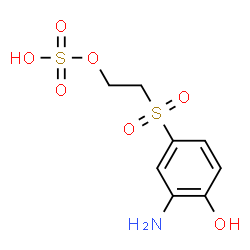 ChemSpider 2D Image | 2-Amino-4-[[2-(sulfooxy)ethyl]sulfonyl]phenol | C8H11NO7S2