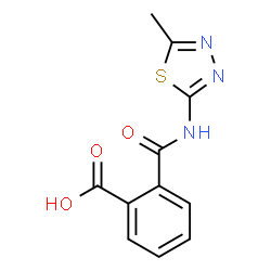 ChemSpider 2D Image | 2-[(5-Methyl-1,3,4-thiadiazol-2-yl)carbamoyl]benzoic acid | C11H9N3O3S