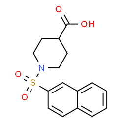 ChemSpider 2D Image | 1-(2-Naphthylsulfonyl)-4-piperidinecarboxylic acid | C16H17NO4S