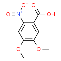 ChemSpider 2D Image | 4,5-Dimethoxy-2-nitrobenzoic acid | C9H9NO6
