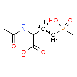ChemSpider 2D Image | 2-Acetamido-4-[hydroxy(methyl)phosphoryl](3,4-~14~C_2_)butanoic acid | C514C2H14NO5P