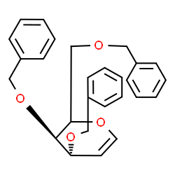 ChemSpider 2D Image | (2xi)-2,6-Anhydro-1,3,4-tri-O-benzyl-5-deoxy-L-threo-hex-5-enitol | C27H28O4