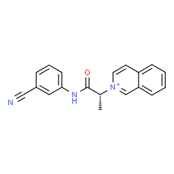ChemSpider 2D Image | 2-{(2R)-1-[(3-Cyanophenyl)amino]-1-oxo-2-propanyl}isoquinolinium | C19H16N3O