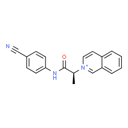 ChemSpider 2D Image | 2-{(2S)-1-[(4-Cyanophenyl)amino]-1-oxo-2-propanyl}isoquinolinium | C19H16N3O