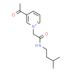 ChemSpider 2D Image | 3-Acetyl-1-{2-[(3-methylbutyl)amino]-2-oxoethyl}pyridinium | C14H21N2O2