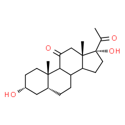 ChemSpider 2D Image | (3alpha,5beta,8xi,9xi,14xi)-3,17-Dihydroxypregnane-11,20-dione | C21H32O4