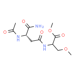 ChemSpider 2D Image | Methyl N~2~-acetyl-L-alpha-asparaginyl-O-methylserinate | C11H19N3O6