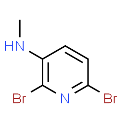 ChemSpider 2D Image | 2,6-Dibromo-N-methyl-3-pyridinamine | C6H6Br2N2