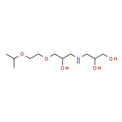 ChemSpider 2D Image | 3-{[2-Hydroxy-3-(2-isopropoxyethoxy)propyl]amino}-1,2-propanediol | C11H25NO5