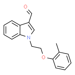 ChemSpider 2D Image | 1-(2-o-Tolyloxy-ethyl)-1H-indole-3-carbaldehyde | C18H17NO2