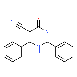 ChemSpider 2D Image | 4-Oxo-2,6-diphenyl-1,4-dihydro-5-pyrimidinecarbonitrile | C17H11N3O