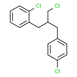 ChemSpider 2D Image | 1-Chloro-2-[3-chloro-2-(4-chlorobenzyl)propyl]benzene | C16H15Cl3