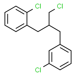 ChemSpider 2D Image | 1-Chloro-2-[3-chloro-2-(3-chlorobenzyl)propyl]benzene | C16H15Cl3