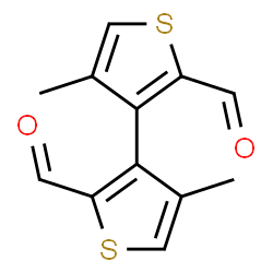 ChemSpider 2D Image | 4,4'-Dimethyl-3,3'-bithiophene-2,2'-dicarbaldehyde | C12H10O2S2