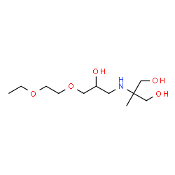 ChemSpider 2D Image | 2-{[3-(2-Ethoxyethoxy)-2-hydroxypropyl]amino}-2-methyl-1,3-propanediol | C11H25NO5