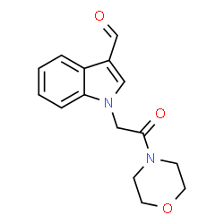 ChemSpider 2D Image | 1-(2-morpholino-2-oxoethyl)-1H-indole-3-carbaldehyde | C15H16N2O3