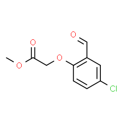 ChemSpider 2D Image | Methyl (4-chloro-2-formylphenoxy)acetate | C10H9ClO4