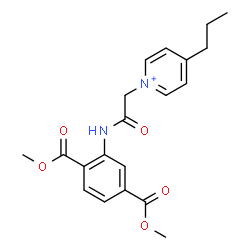 ChemSpider 2D Image | 1-(2-{[2,5-Bis(methoxycarbonyl)phenyl]amino}-2-oxoethyl)-4-propylpyridinium | C20H23N2O5