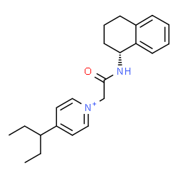 ChemSpider 2D Image | 1-{2-Oxo-2-[(1R)-1,2,3,4-tetrahydro-1-naphthalenylamino]ethyl}-4-(3-pentanyl)pyridinium | C22H29N2O