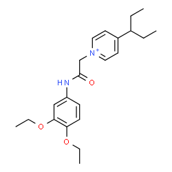 ChemSpider 2D Image | 1-{2-[(3,4-Diethoxyphenyl)amino]-2-oxoethyl}-4-(3-pentanyl)pyridinium | C22H31N2O3